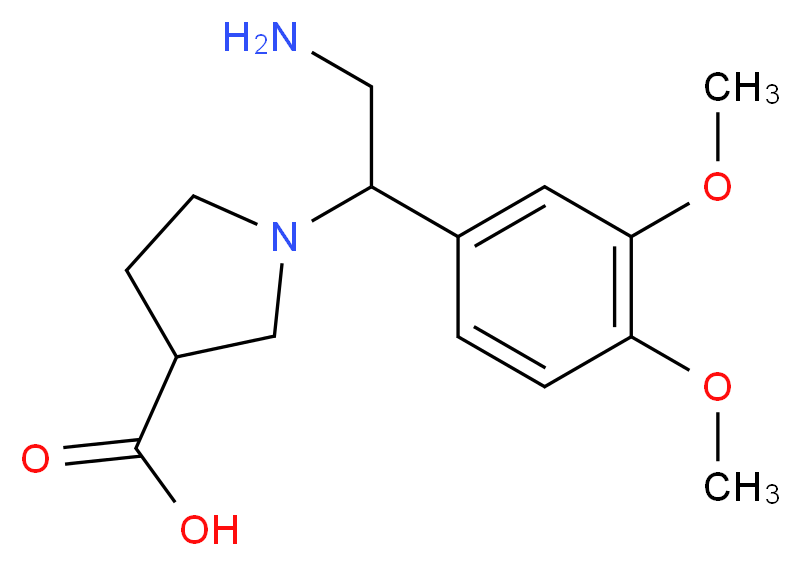 1-[2-AMINO-1-(3,4-DIMETHOXY-PHENYL)-ETHYL]-PYRROLIDINE-3-CARBOXYLIC ACID_Molecular_structure_CAS_886363-96-8)
