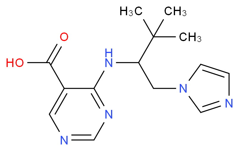 4-{[1-(1H-imidazol-1-ylmethyl)-2,2-dimethylpropyl]amino}pyrimidine-5-carboxylic acid_Molecular_structure_CAS_)