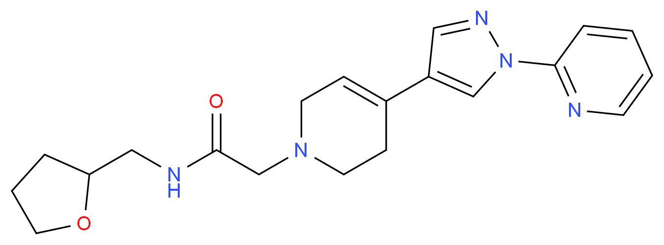 2-[4-(1-pyridin-2-yl-1H-pyrazol-4-yl)-3,6-dihydropyridin-1(2H)-yl]-N-(tetrahydrofuran-2-ylmethyl)acetamide_Molecular_structure_CAS_)