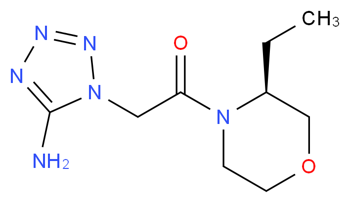 1-{2-[(3S)-3-ethylmorpholin-4-yl]-2-oxoethyl}-1H-tetrazol-5-amine_Molecular_structure_CAS_)