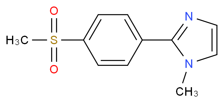 1-methyl-2-[4-(methylsulfonyl)phenyl]-1H-imidazole_Molecular_structure_CAS_)