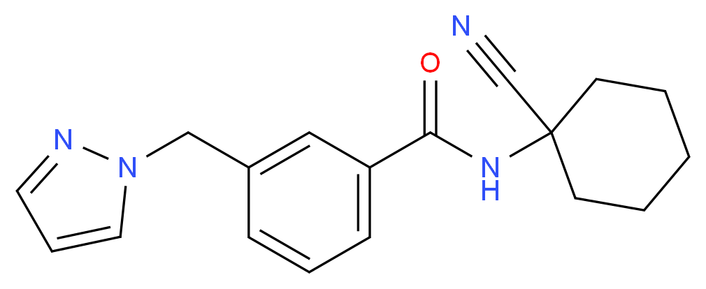 N-(1-cyanocyclohexyl)-3-(1H-pyrazol-1-ylmethyl)benzamide_Molecular_structure_CAS_)