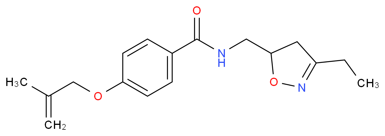 N-[(3-ethyl-4,5-dihydroisoxazol-5-yl)methyl]-4-[(2-methylprop-2-en-1-yl)oxy]benzamide_Molecular_structure_CAS_)
