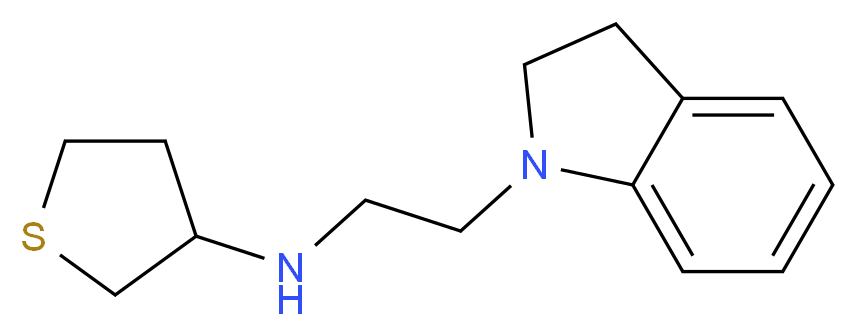 N-[2-(2,3-dihydro-1H-indol-1-yl)ethyl]tetrahydrothiophen-3-amine_Molecular_structure_CAS_)