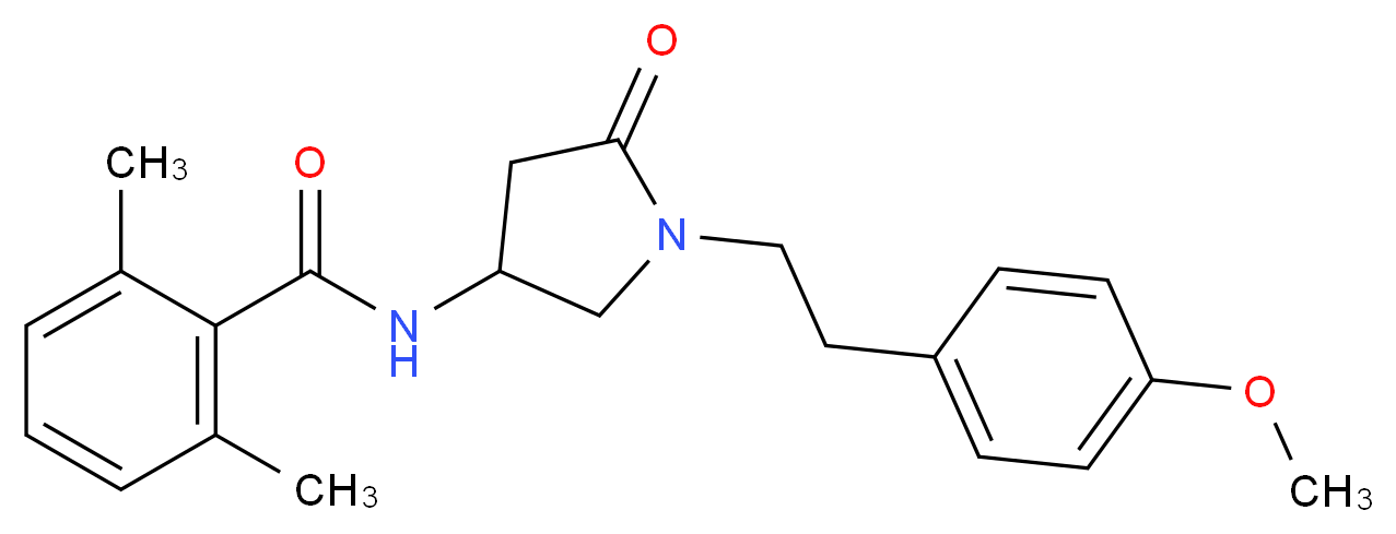 N-{1-[2-(4-methoxyphenyl)ethyl]-5-oxopyrrolidin-3-yl}-2,6-dimethylbenzamide_Molecular_structure_CAS_)