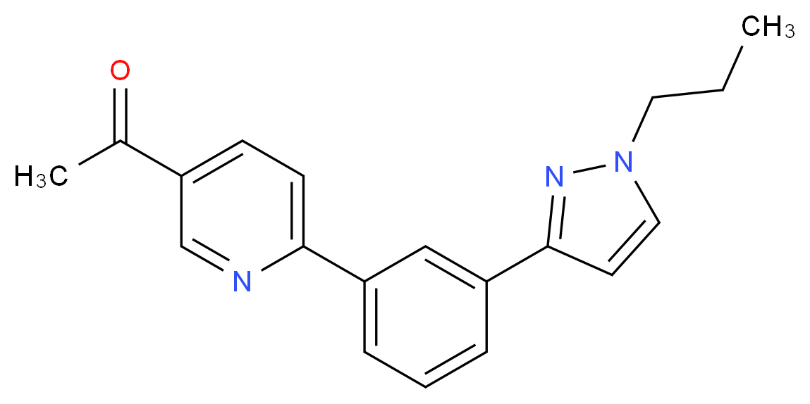 1-{6-[3-(1-propyl-1H-pyrazol-3-yl)phenyl]-3-pyridinyl}ethanone_Molecular_structure_CAS_)