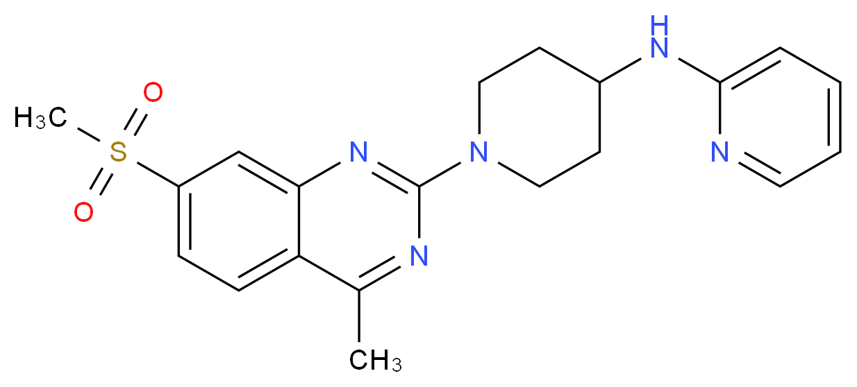 N-{1-[4-methyl-7-(methylsulfonyl)quinazolin-2-yl]piperidin-4-yl}pyridin-2-amine_Molecular_structure_CAS_)
