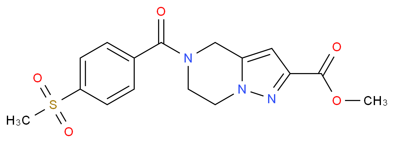 methyl 5-[4-(methylsulfonyl)benzoyl]-4,5,6,7-tetrahydropyrazolo[1,5-a]pyrazine-2-carboxylate_Molecular_structure_CAS_)