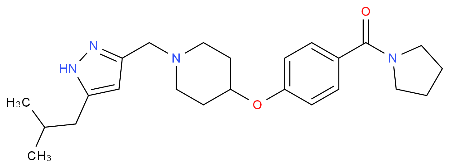 1-[(5-isobutyl-1H-pyrazol-3-yl)methyl]-4-[4-(1-pyrrolidinylcarbonyl)phenoxy]piperidine_Molecular_structure_CAS_)