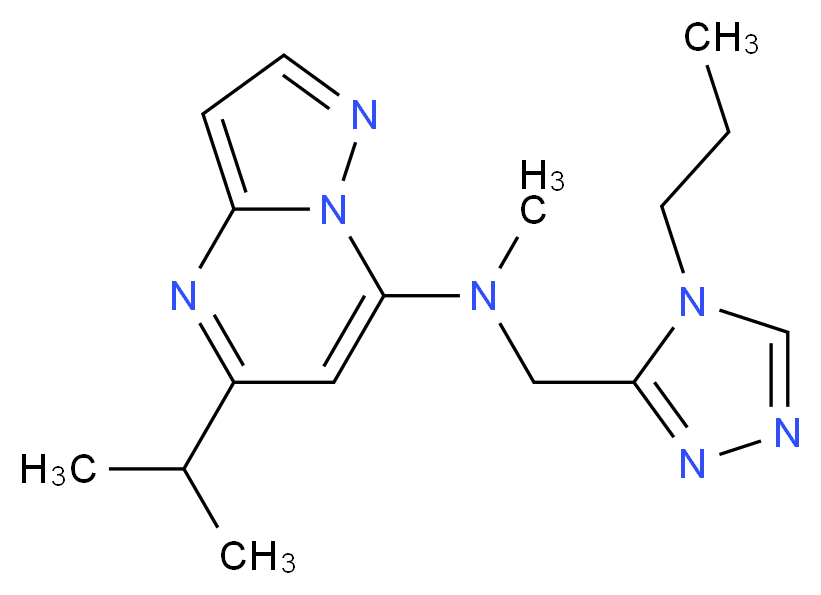5-isopropyl-N-methyl-N-[(4-propyl-4H-1,2,4-triazol-3-yl)methyl]pyrazolo[1,5-a]pyrimidin-7-amine_Molecular_structure_CAS_)
