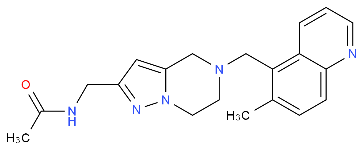 N-({5-[(6-methylquinolin-5-yl)methyl]-4,5,6,7-tetrahydropyrazolo[1,5-a]pyrazin-2-yl}methyl)acetamide_Molecular_structure_CAS_)