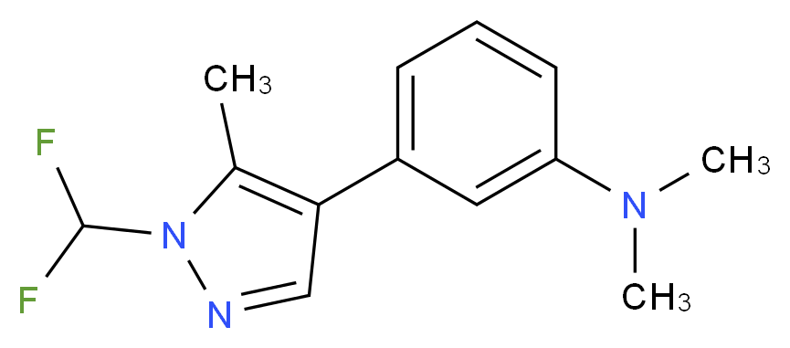 3-[1-(difluoromethyl)-5-methyl-1H-pyrazol-4-yl]-N,N-dimethylaniline_Molecular_structure_CAS_)