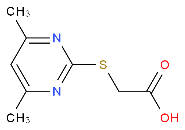 2-((4,6-dimethylpyrimidin-2-yl)thio)acetic acid_Molecular_structure_CAS_)