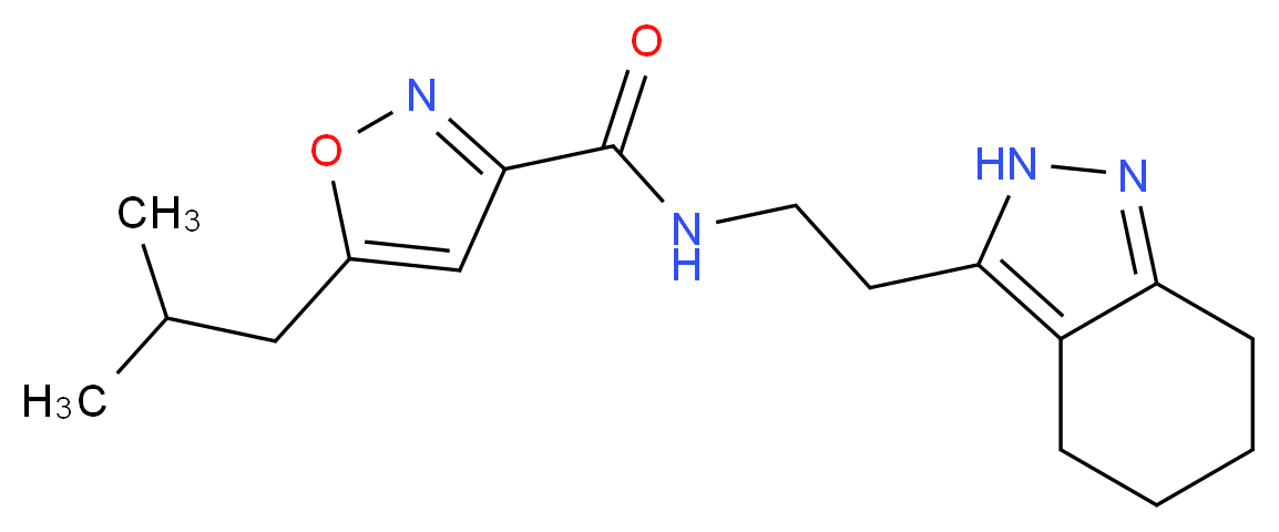 5-isobutyl-N-[2-(4,5,6,7-tetrahydro-2H-indazol-3-yl)ethyl]isoxazole-3-carboxamide_Molecular_structure_CAS_)