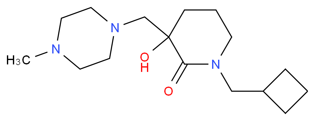 1-(cyclobutylmethyl)-3-hydroxy-3-[(4-methyl-1-piperazinyl)methyl]-2-piperidinone_Molecular_structure_CAS_)