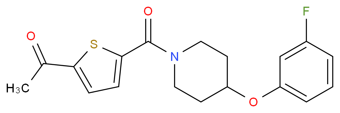 1-(5-{[4-(3-fluorophenoxy)-1-piperidinyl]carbonyl}-2-thienyl)ethanone_Molecular_structure_CAS_)