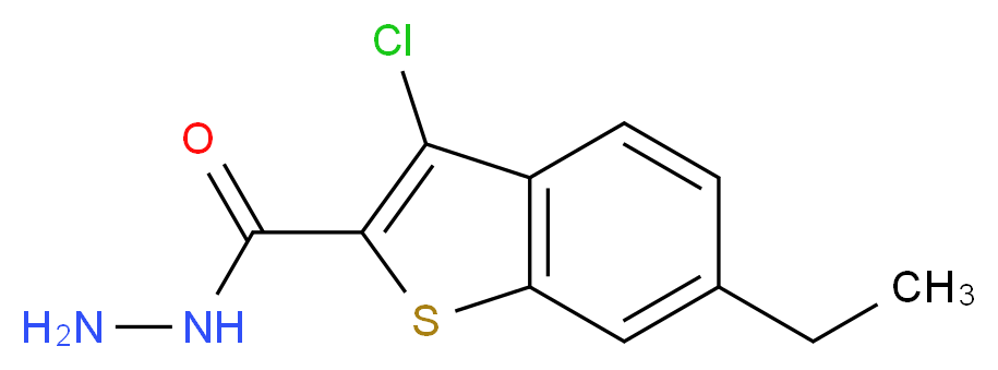 3-Chloro-6-ethyl-1-benzothiophene-2-carbohydrazide_Molecular_structure_CAS_351000-82-3)