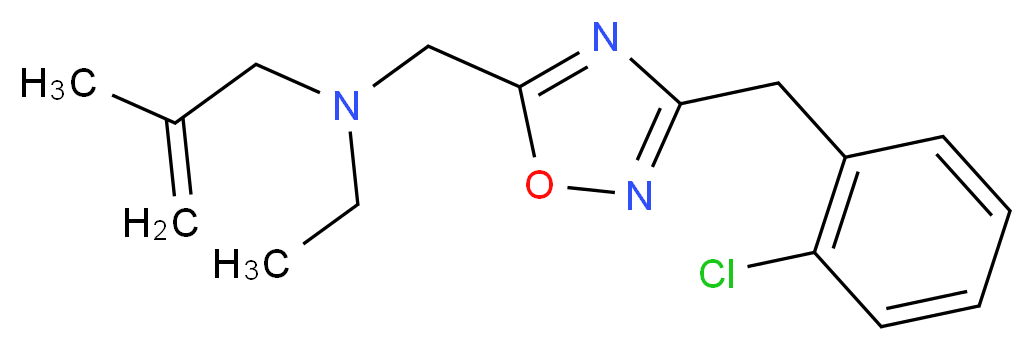 N-{[3-(2-chlorobenzyl)-1,2,4-oxadiazol-5-yl]methyl}-N-ethyl-2-methyl-2-propen-1-amine_Molecular_structure_CAS_)