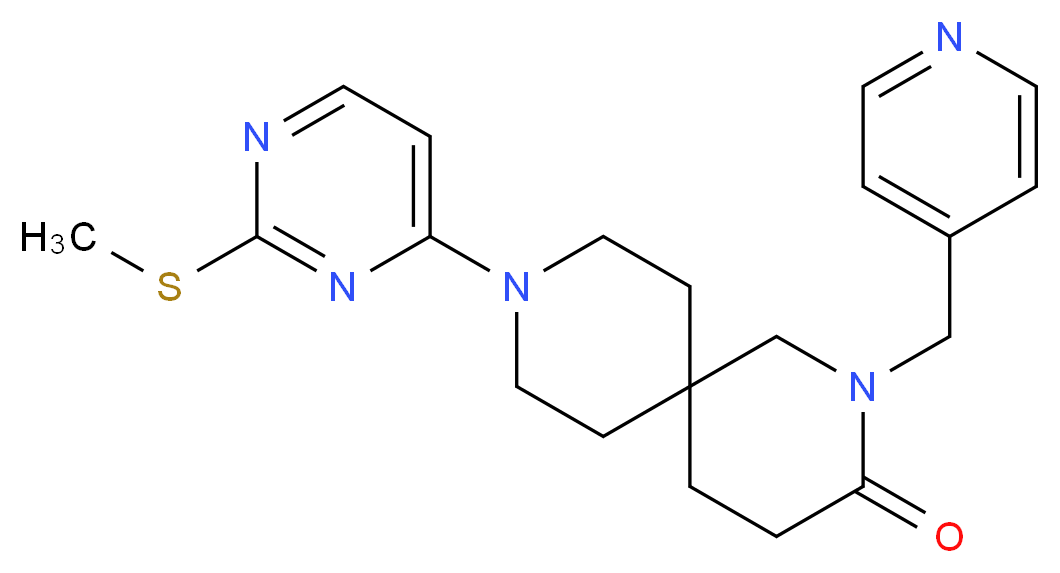 9-[2-(methylthio)pyrimidin-4-yl]-2-(pyridin-4-ylmethyl)-2,9-diazaspiro[5.5]undecan-3-one_Molecular_structure_CAS_)