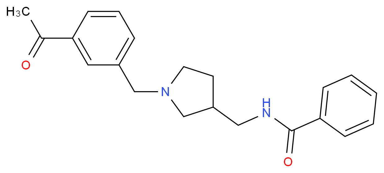 N-{[1-(3-acetylbenzyl)pyrrolidin-3-yl]methyl}benzamide_Molecular_structure_CAS_)