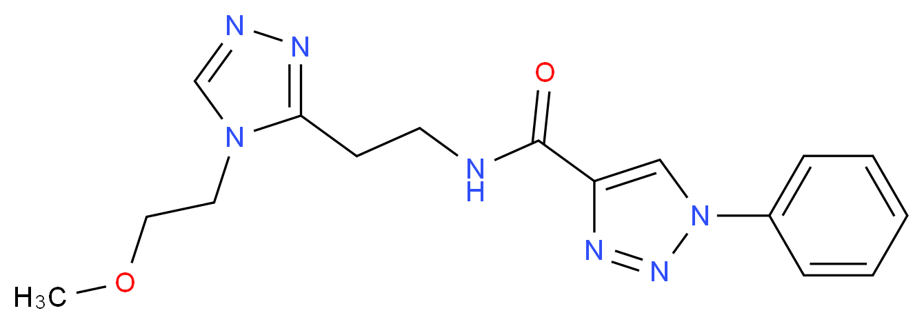 N-{2-[4-(2-methoxyethyl)-4H-1,2,4-triazol-3-yl]ethyl}-1-phenyl-1H-1,2,3-triazole-4-carboxamide_Molecular_structure_CAS_)