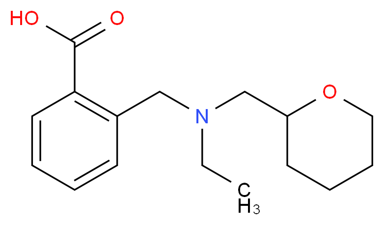 2-{[ethyl(tetrahydro-2H-pyran-2-ylmethyl)amino]methyl}benzoic acid_Molecular_structure_CAS_)