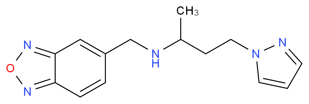 (2,1,3-benzoxadiazol-5-ylmethyl)[1-methyl-3-(1H-pyrazol-1-yl)propyl]amine_Molecular_structure_CAS_)