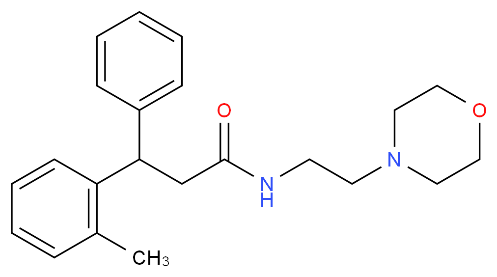 3-(2-methylphenyl)-N-[2-(4-morpholinyl)ethyl]-3-phenylpropanamide_Molecular_structure_CAS_)