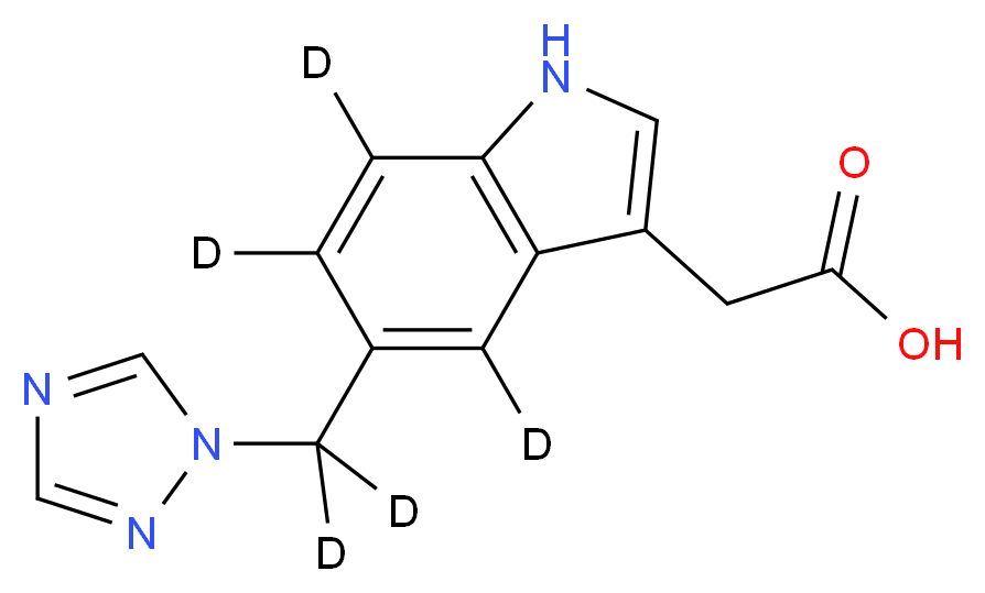 Triazolomethylindole-3-acetic Acid-d5_Molecular_structure_CAS_)
