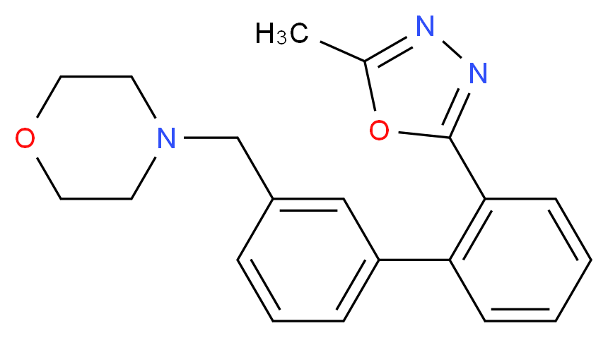 4-{[2'-(5-methyl-1,3,4-oxadiazol-2-yl)biphenyl-3-yl]methyl}morpholine_Molecular_structure_CAS_)