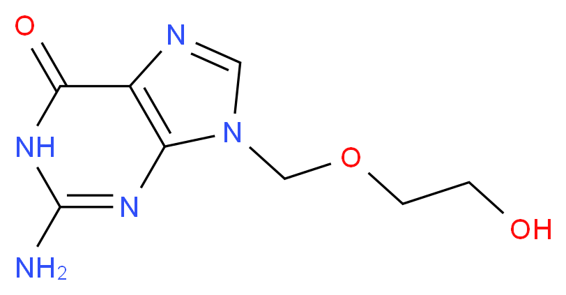 2-amino-9-((2-hydroxyethoxy)methyl)-1H-purin-6(9H)-one_Molecular_structure_CAS_)