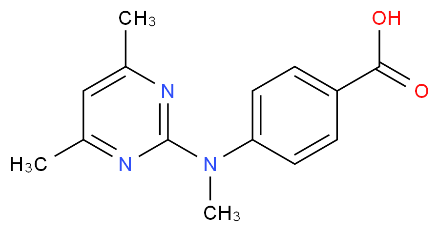 4-[(4,6-Dimethylpyrimidin-2-yl)(methyl)amino]benzoic acid_Molecular_structure_CAS_)