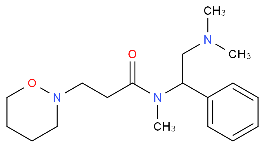 N-[2-(dimethylamino)-1-phenylethyl]-N-methyl-3-(1,2-oxazinan-2-yl)propanamide_Molecular_structure_CAS_)