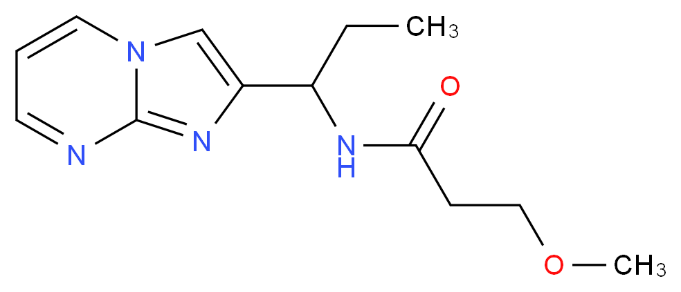 N-(1-imidazo[1,2-a]pyrimidin-2-ylpropyl)-3-methoxypropanamide_Molecular_structure_CAS_)