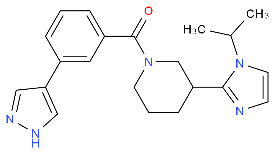 3-(1-isopropyl-1H-imidazol-2-yl)-1-[3-(1H-pyrazol-4-yl)benzoyl]piperidine_Molecular_structure_CAS_)