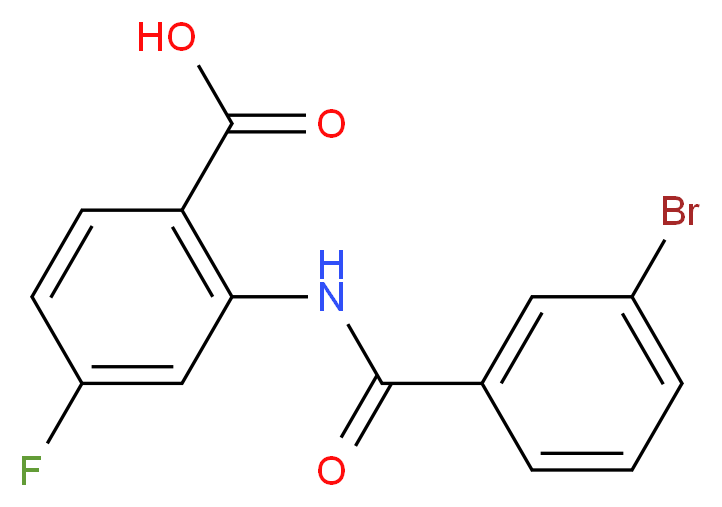 2-[(3-bromobenzoyl)amino]-4-fluorobenzoic acid_Molecular_structure_CAS_)