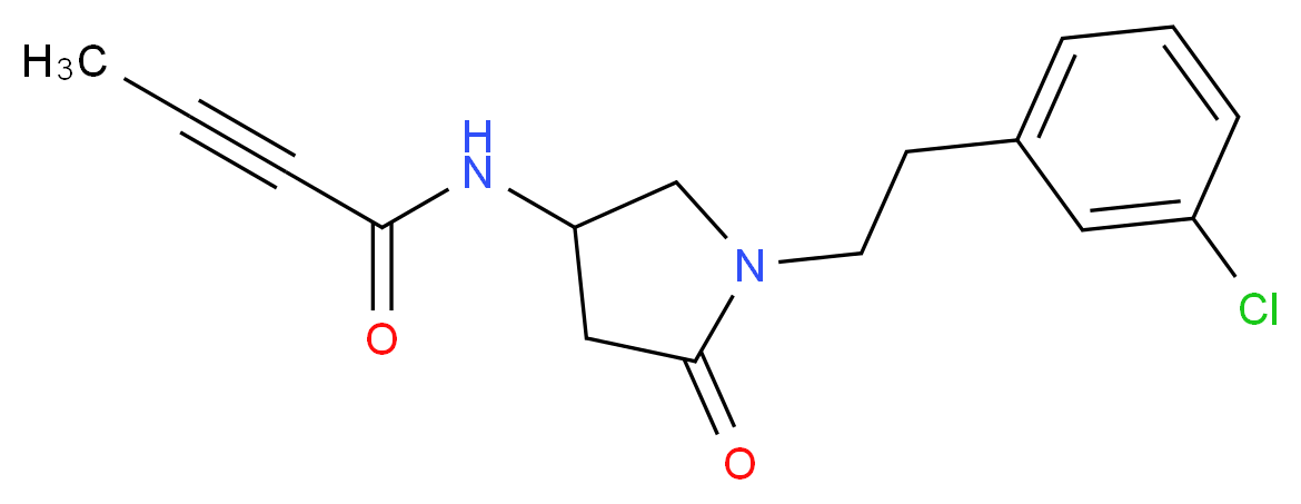 N-{1-[2-(3-chlorophenyl)ethyl]-5-oxo-3-pyrrolidinyl}-2-butynamide_Molecular_structure_CAS_)