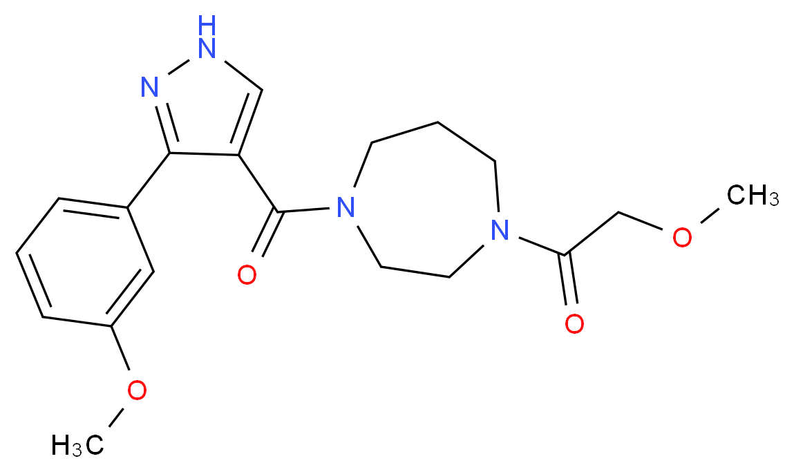 1-(methoxyacetyl)-4-{[3-(3-methoxyphenyl)-1H-pyrazol-4-yl]carbonyl}-1,4-diazepane_Molecular_structure_CAS_)