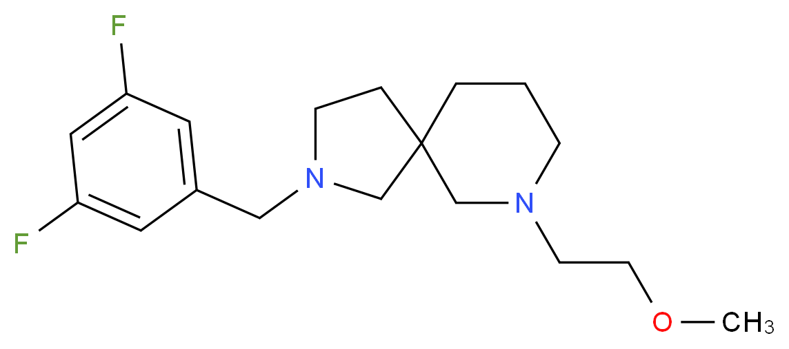 2-(3,5-difluorobenzyl)-7-(2-methoxyethyl)-2,7-diazaspiro[4.5]decane_Molecular_structure_CAS_)