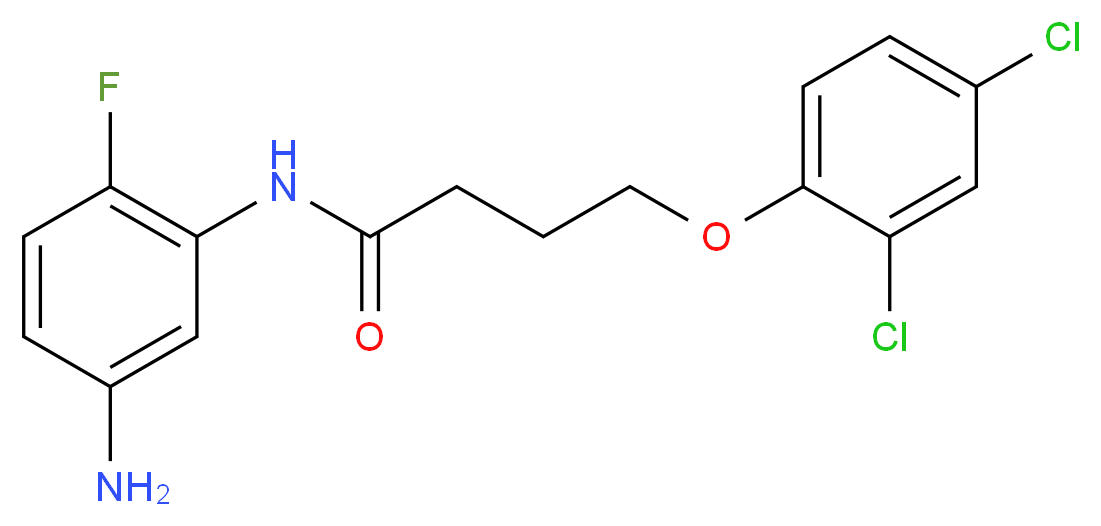 N-(5-Amino-2-fluorophenyl)-4-(2,4-dichlorophenoxy) butanamide_Molecular_structure_CAS_)