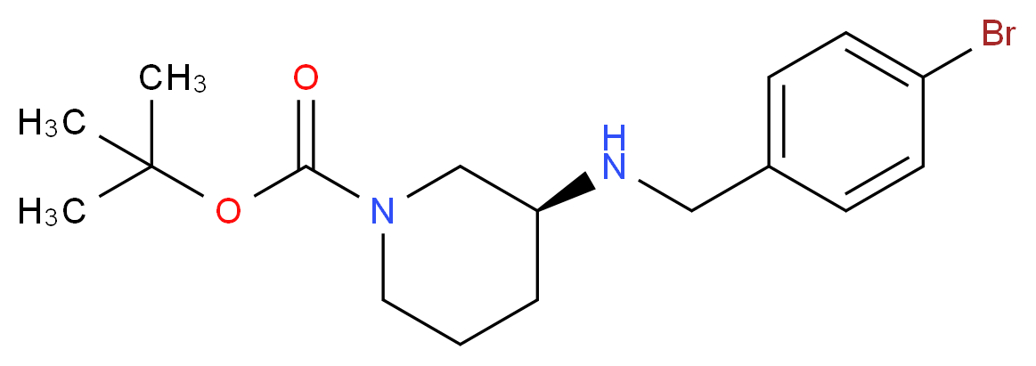 (3S)-3-[(4-Bromobenzyl)amino]piperidine, N1-BOC protected_Molecular_structure_CAS_)