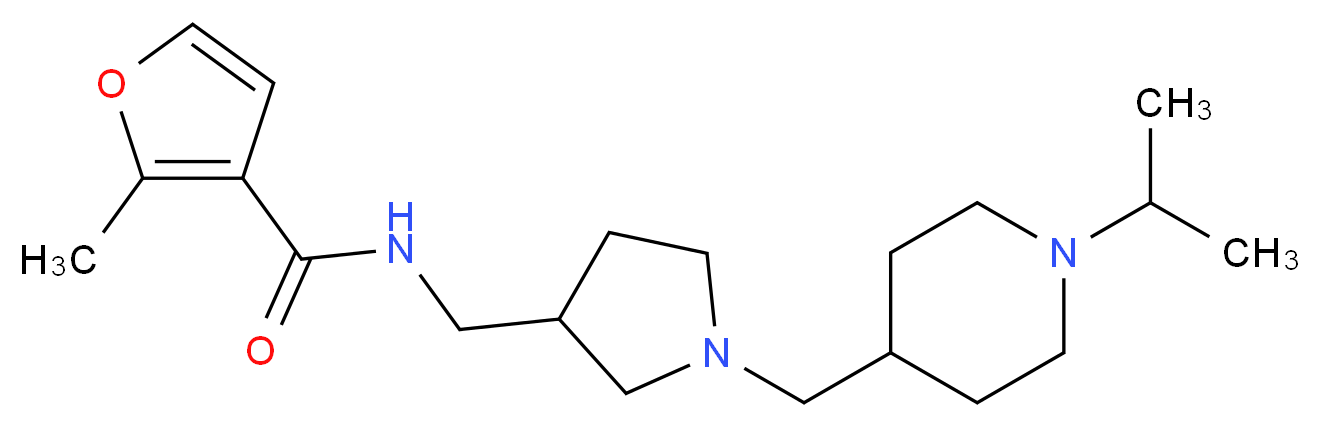 N-({1-[(1-isopropylpiperidin-4-yl)methyl]pyrrolidin-3-yl}methyl)-2-methyl-3-furamide_Molecular_structure_CAS_)
