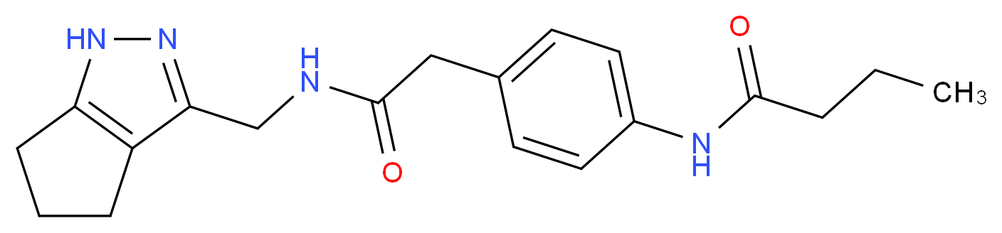 N-(4-{2-oxo-2-[(1,4,5,6-tetrahydrocyclopenta[c]pyrazol-3-ylmethyl)amino]ethyl}phenyl)butanamide_Molecular_structure_CAS_)