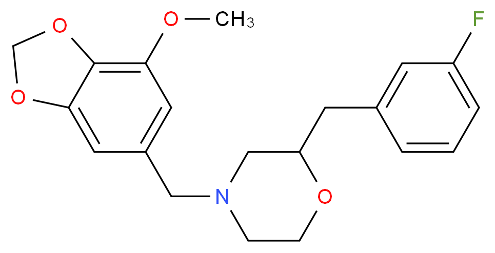 2-(3-fluorobenzyl)-4-[(7-methoxy-1,3-benzodioxol-5-yl)methyl]morpholine_Molecular_structure_CAS_)