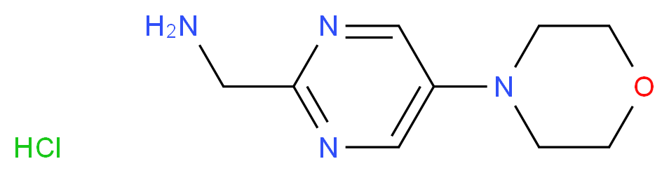 (5-morpholinopyrimidin-2-yl)methanamine hydrochloride_Molecular_structure_CAS_1196155-79-9)