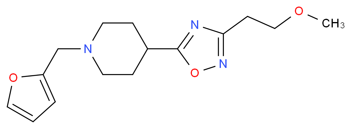 1-(2-furylmethyl)-4-[3-(2-methoxyethyl)-1,2,4-oxadiazol-5-yl]piperidine_Molecular_structure_CAS_)