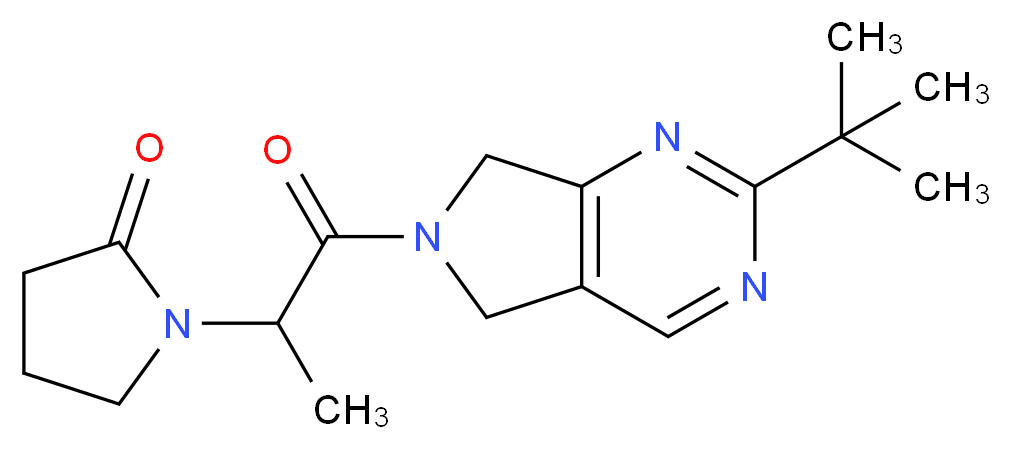 1-[2-(2-tert-butyl-5,7-dihydro-6H-pyrrolo[3,4-d]pyrimidin-6-yl)-1-methyl-2-oxoethyl]pyrrolidin-2-one_Molecular_structure_CAS_)