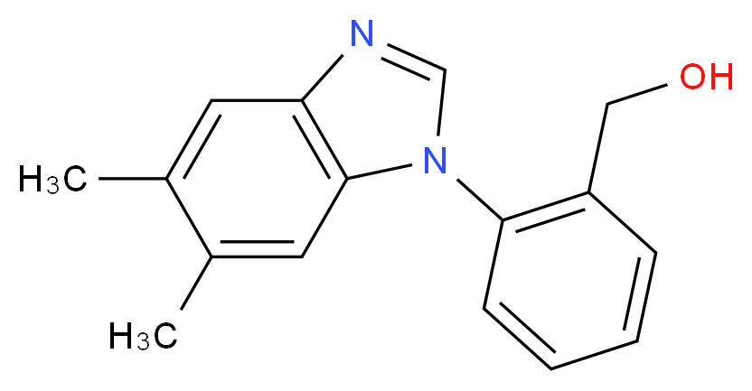 [2-(5,6-dimethyl-1H-benzimidazol-1-yl)phenyl]methanol_Molecular_structure_CAS_)