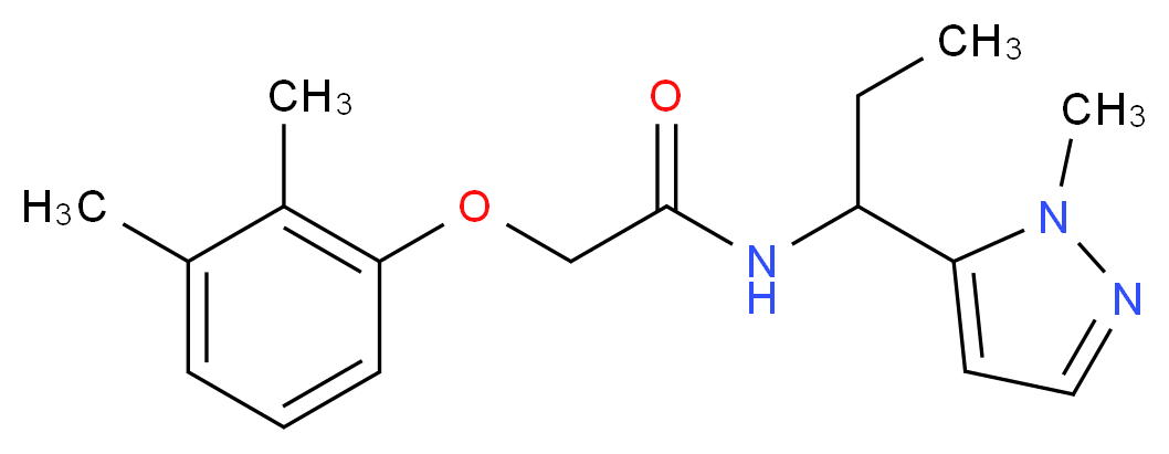 2-(2,3-dimethylphenoxy)-N-[1-(1-methyl-1H-pyrazol-5-yl)propyl]acetamide_Molecular_structure_CAS_)