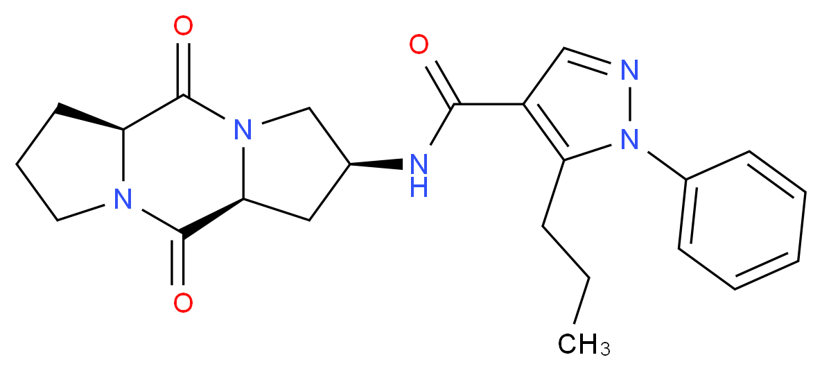 N-[(2S,5aS,10aS)-5,10-dioxooctahydro-1H,5H-dipyrrolo[1,2-a:1',2'-d]pyrazin-2-yl]-1-phenyl-5-propyl-1H-pyrazole-4-carboxamide_Molecular_structure_CAS_)